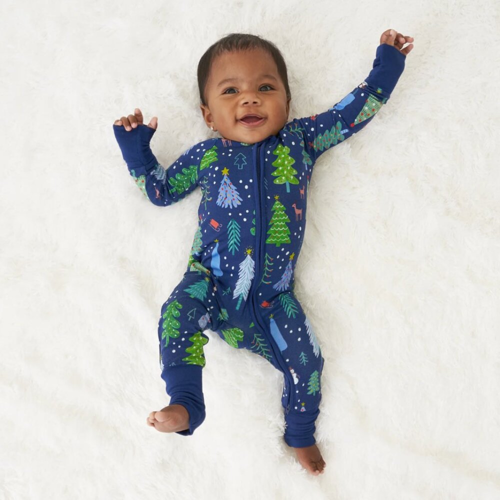 Little Sleepies - Blue Merry & Bright Zippy - 12-18 months